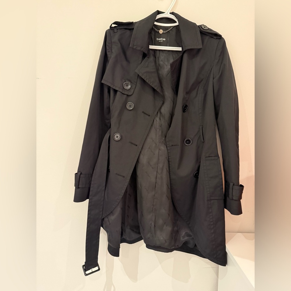Bebe Double-Breasted Trench Coat